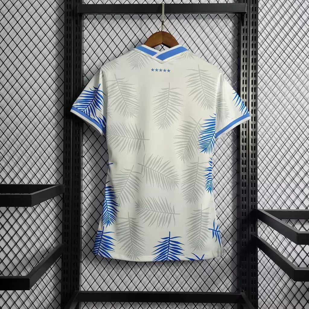 Camisa Brasil Concept White 21/22 Torcedor Nike Feminina- Branco e Azul