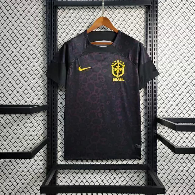 Camisa Brasil Goleiro 22/23 Torcedor Nike Masculina - Preto
