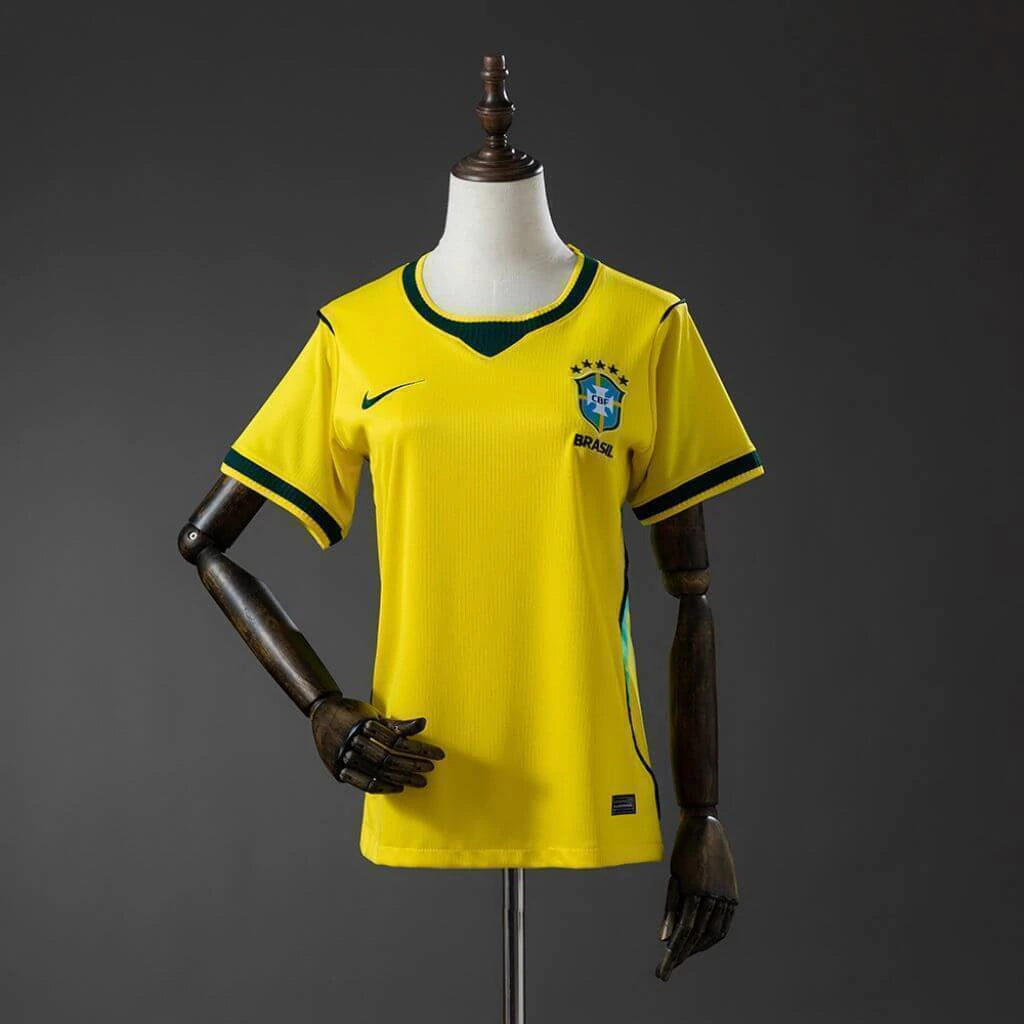 Camisa Brasil Home 2026 Feminina - Amarela