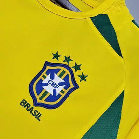 Camisa Retrô Brasil 2002 Home Nike - Amarelo